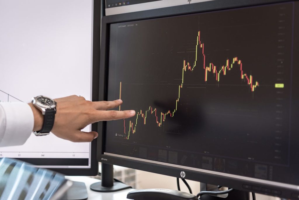 Forex Trading Chart on a Computer Screen